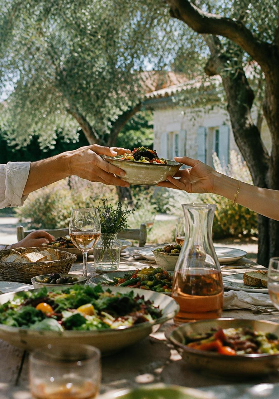 A long lunch under the olive trees