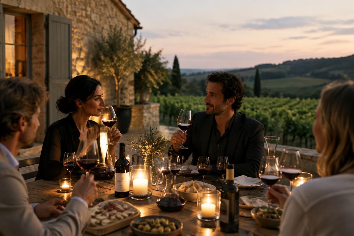 Wine as the light fades